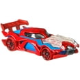 thumbnail image 1 of Hot Wheels Disney 100 Spider-Man Character Car, 1:64 Scale Collectible Toy Car, 1 of 7