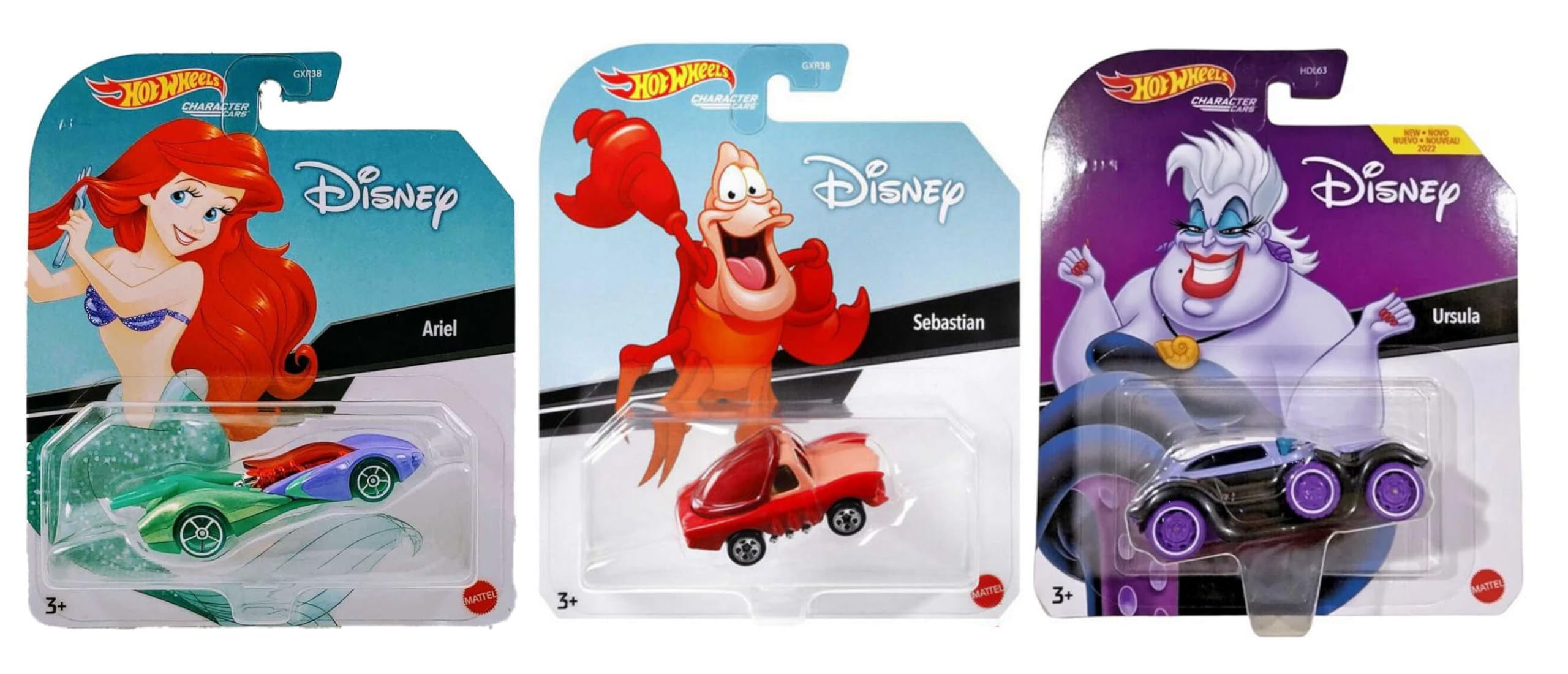Hot Wheels Disney Character Cars Collection, The Little Mermaid