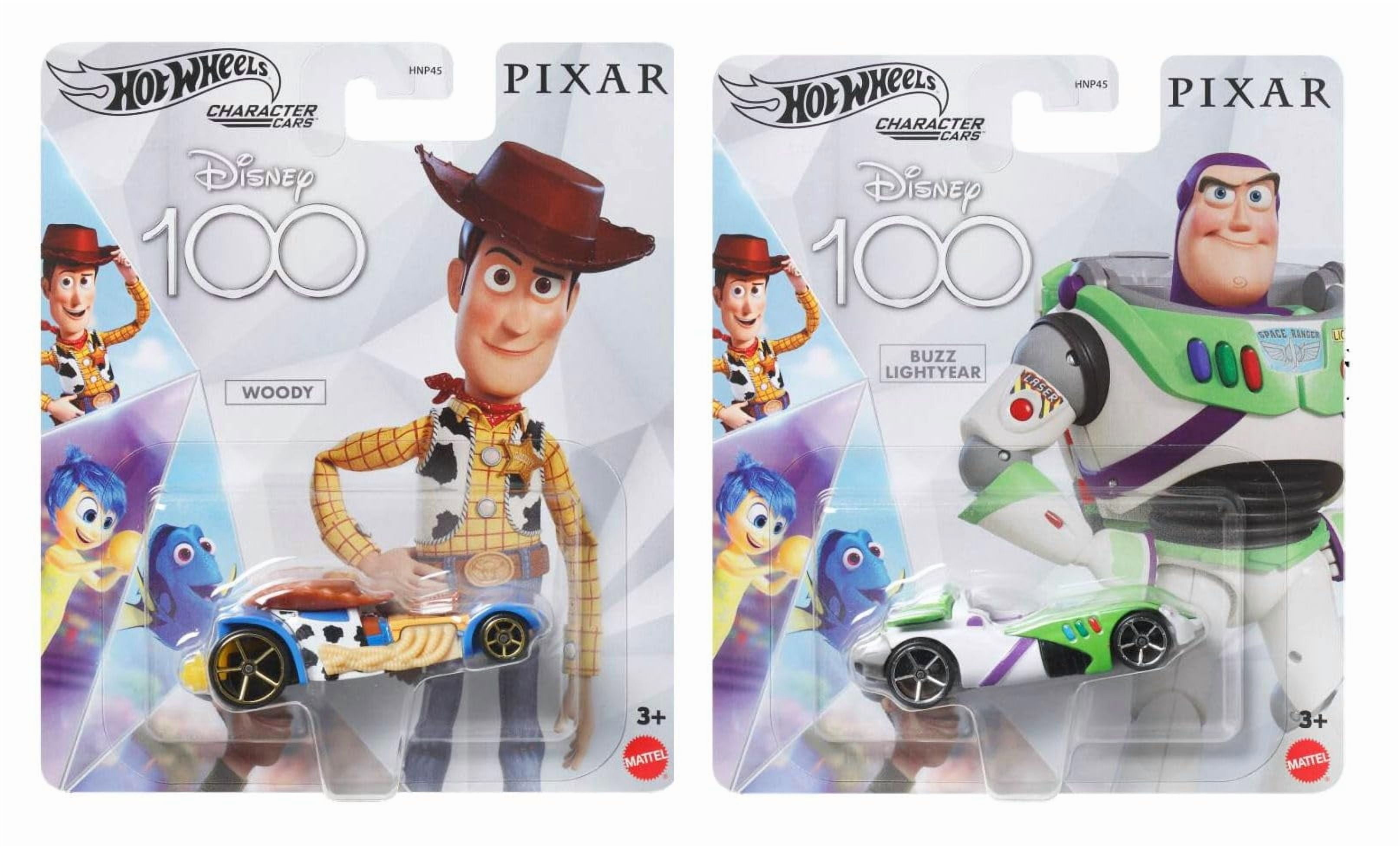 Hot Wheels Disney 100 Character Cars Toy Story Woody and Buzz