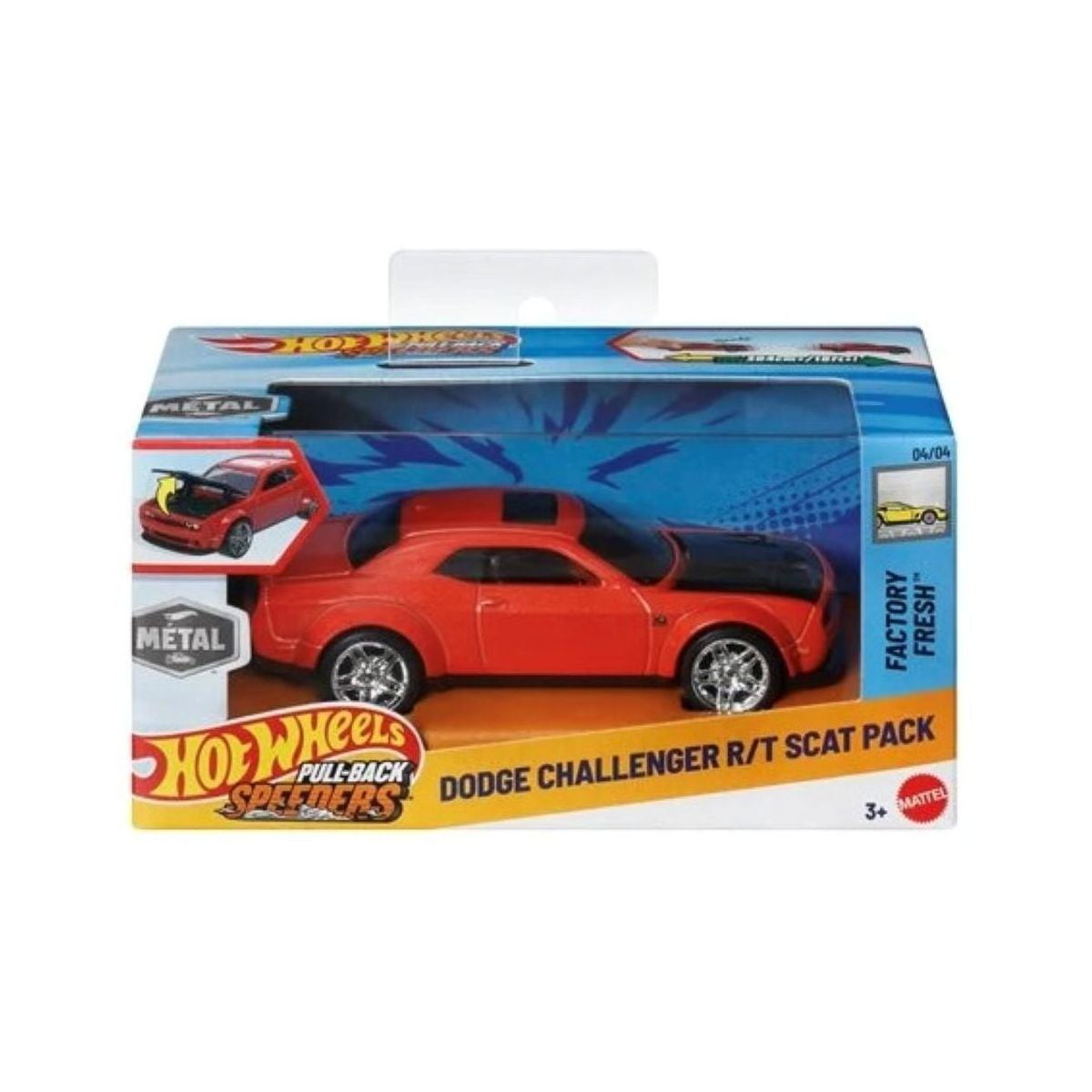 Hot Wheels Dodge Challanger R/T Scat Pack Pullback Speeders
