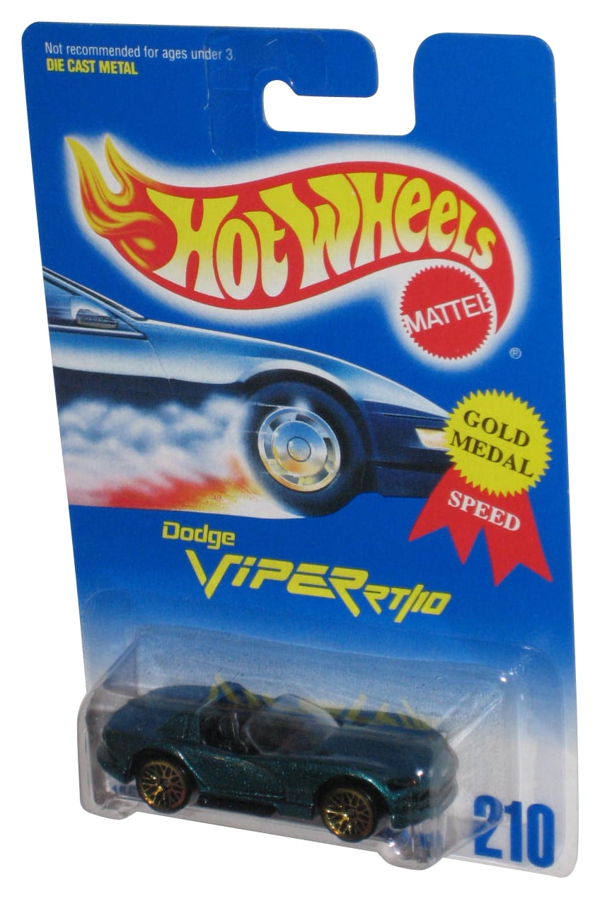 Hot Wheels Dodge Viper Rt10 1991 Gold Medal Speed Green Toy Car 210