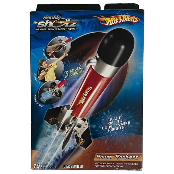Hot Wheels Double Shotz Power Rocketz Blast Off Rocket Playset