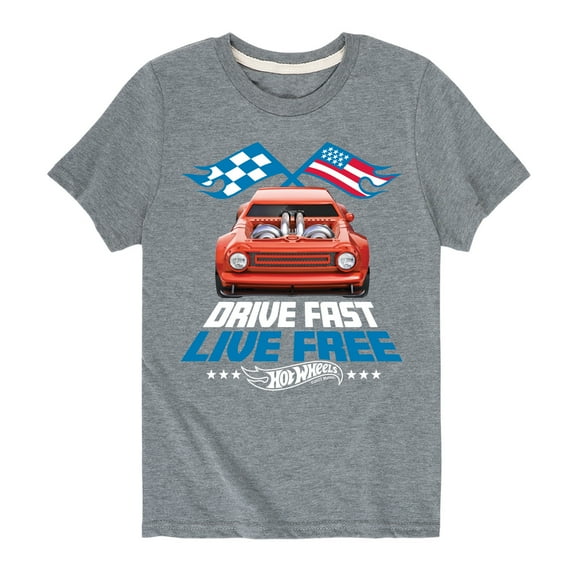 Hot Wheels - Drive Fast Live Free - Toddler And Youth Short Sleeve Graphic T-Shirt