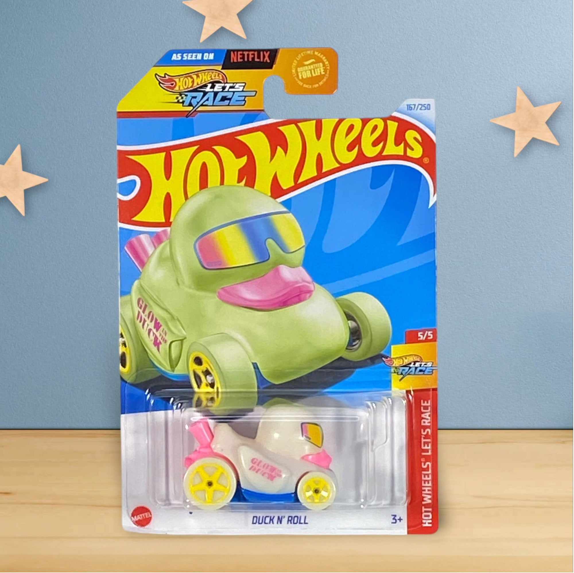 Hot Wheels Duck N' Roll（ダックン・ロール）2台セット Hot Wheels Duck N' Roll Glow 167/250 Let's Race - Walmart.com