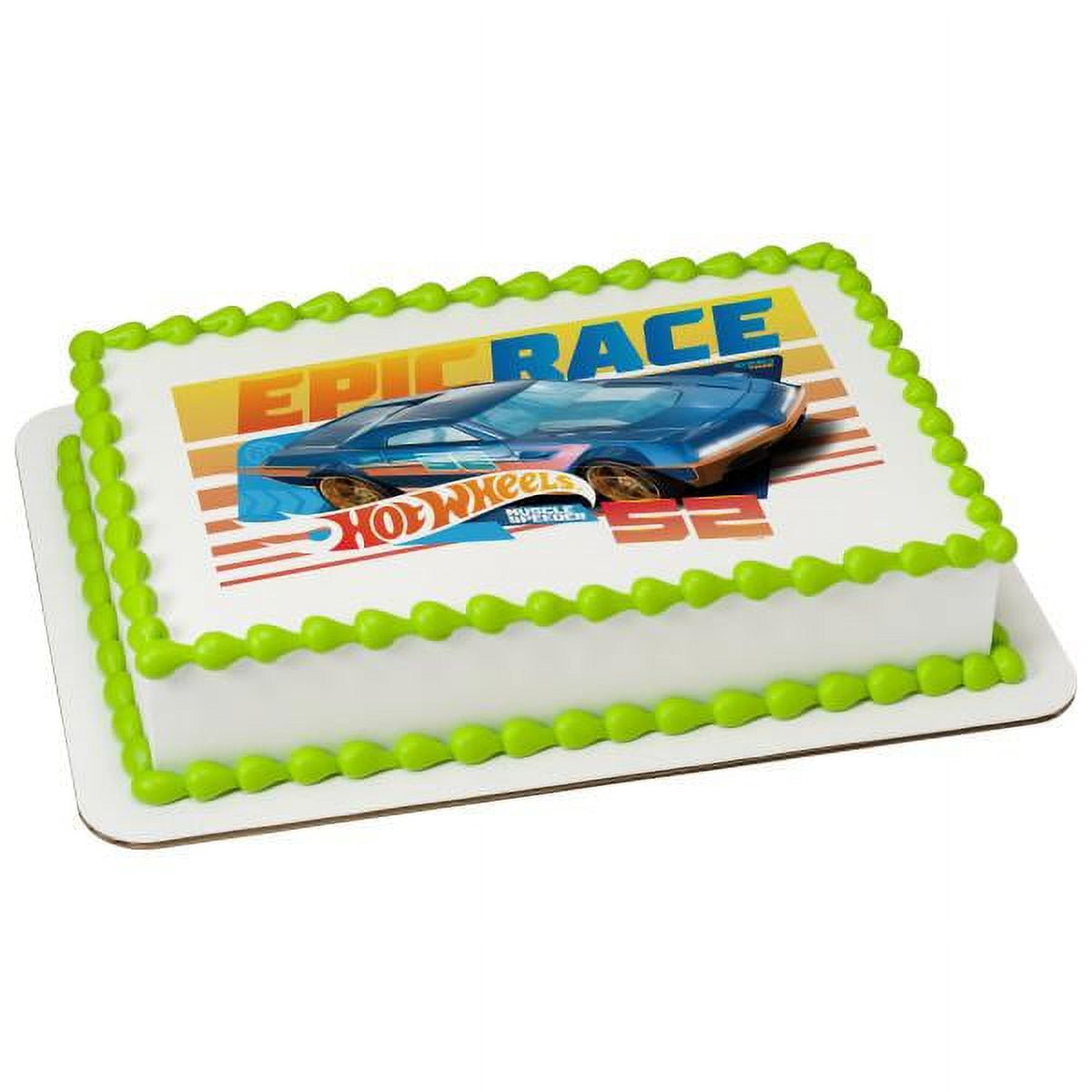 Hot Wheels Edible Cake Topper Image
