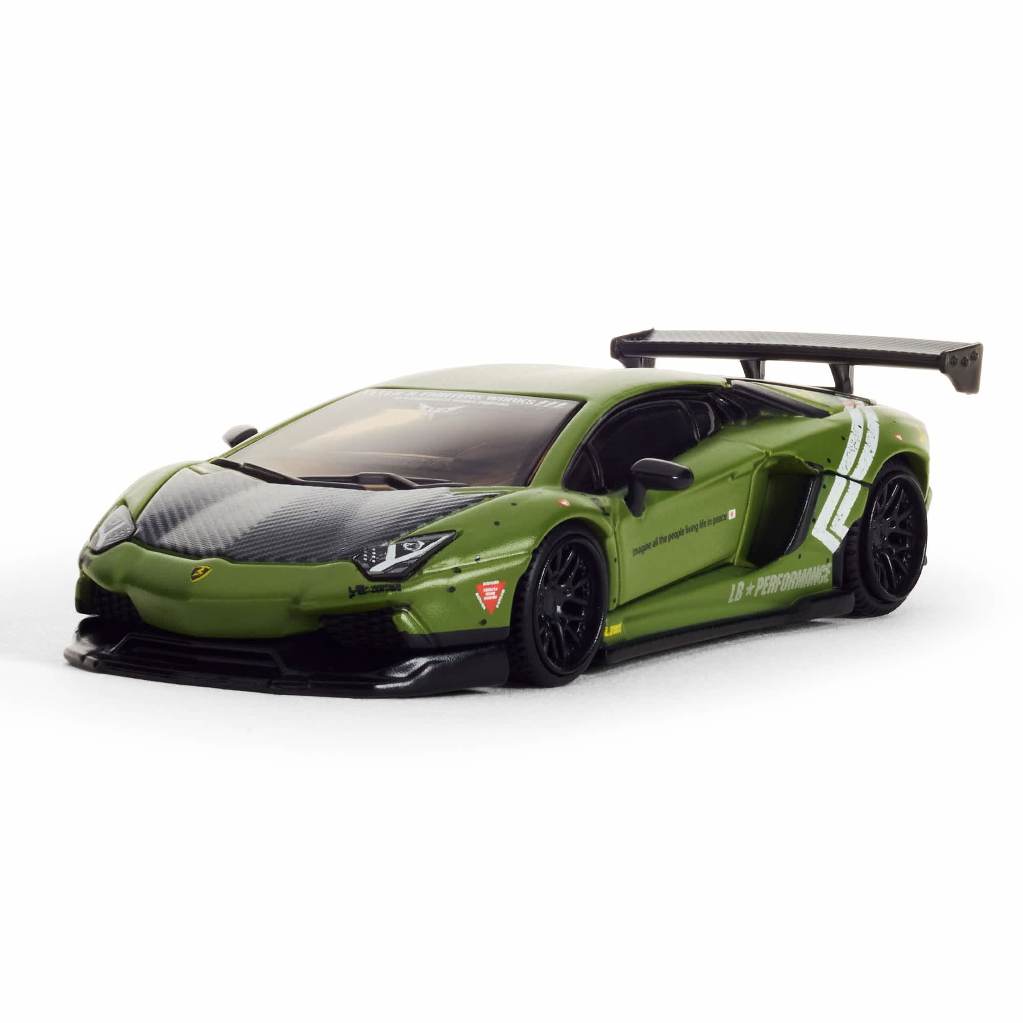 Hot Wheels Elite 64 LBWK Lamborghini Aventador LP 700-4 Diecast Car 1:64 Scale Green Widebody Model
