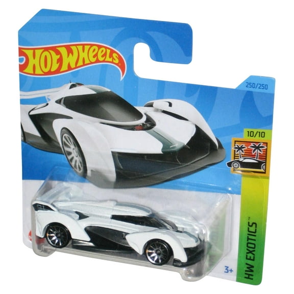 Hot Wheels Experimotors 2/5 (2021) White Loopster Toy Car 48/250 - (Short Card)