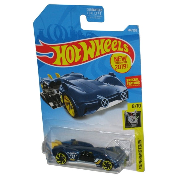 Hot Wheels Experimotors 8/10 (2019) Blue Slide Kick Car 144/258
