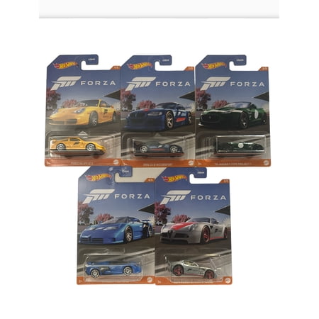 Hot Wheels - FORZA - Complete set of 5 + Free Sticker