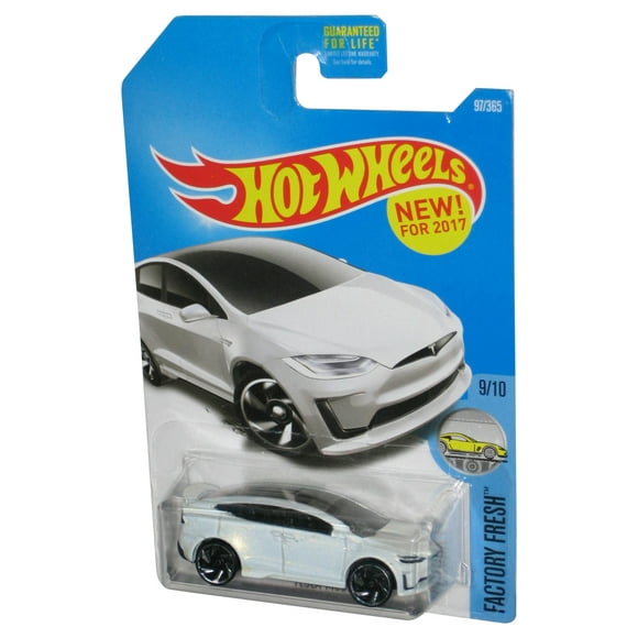 Hot Wheels Factory Fresh 9/10 (2017) White Tesla Model X Toy Car 97/365
