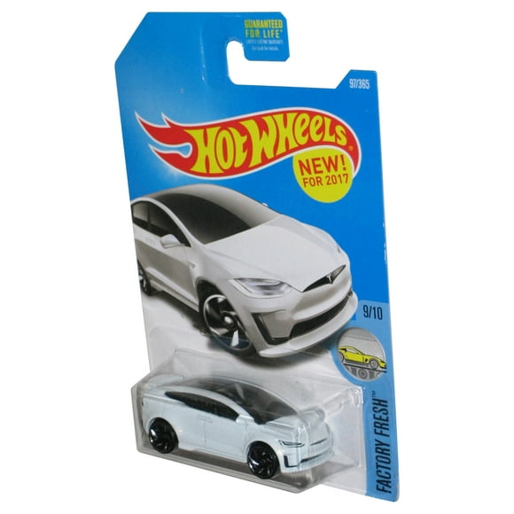 Hot Wheels Factory Fresh 9/10 (2017) White Tesla Model X Toy Car 97/365
