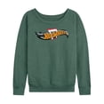 thumbnail image 1 of Hot Wheels - Halloween - Logo Bitten With Fangs - Women's Lightweight French Terry Long Sleeve Shirt, 1 of 5