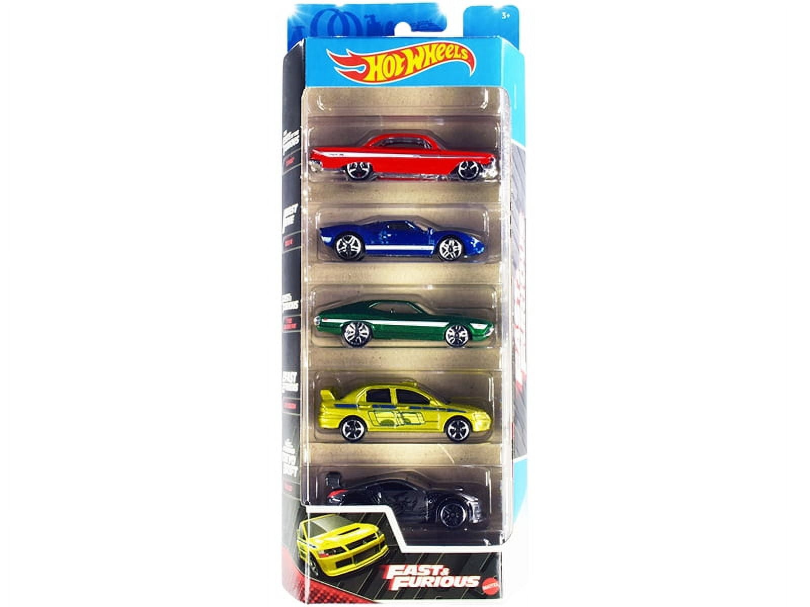 Hot Wheels Fast & Furious 1:64 Scale Car Vehicle Playset (5 Pieces) 