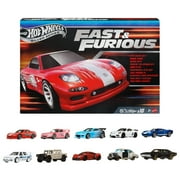Hot Wheels Fast & Furious 1:64 Scale Die-Cast Toy Cars, Set of 10