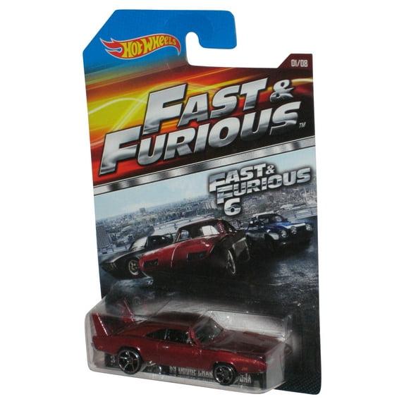 Hot Wheels Fast & Furious 6 (2014) Red '69 Dodge Charger Daytona Toy Car 1/8