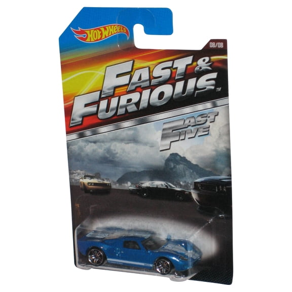 Hot Wheels Fast & Furious Five (2014) Blue Ford GT-40 Die-Cast Toy Car 8/8