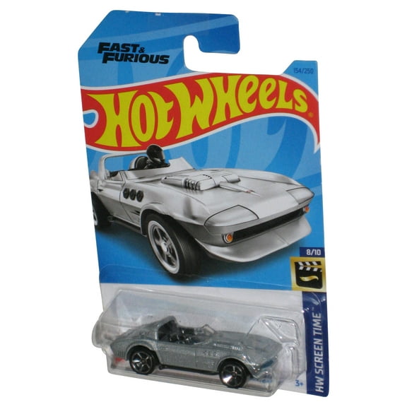 Hot Wheels Fast & Furious HW Screen Time 8/10 Silver Corvette Grand Sport Roadster Car 154/250