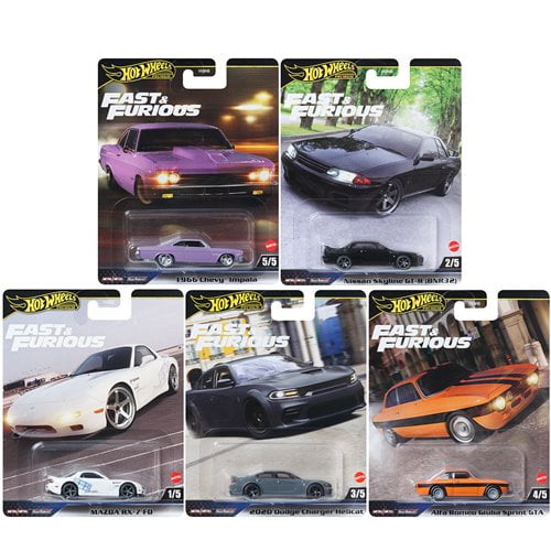 Hot Wheels Fast & Furious Premium 2025 K Set of 5 Cars HNW46