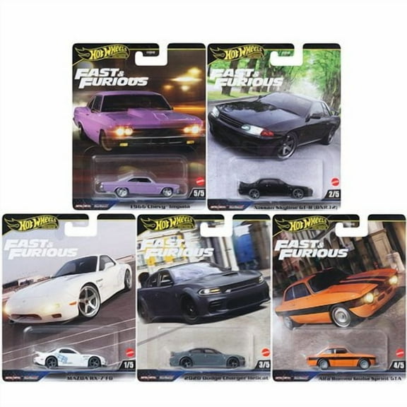 Hot Wheels Fast & Furious Premium 2025 K Set of 5 Cars HNW46-956K 1/64