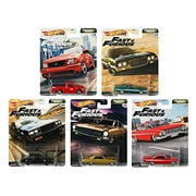 Hot Wheels Fast Furious Premium Car Play Vehicles, 5 Pack