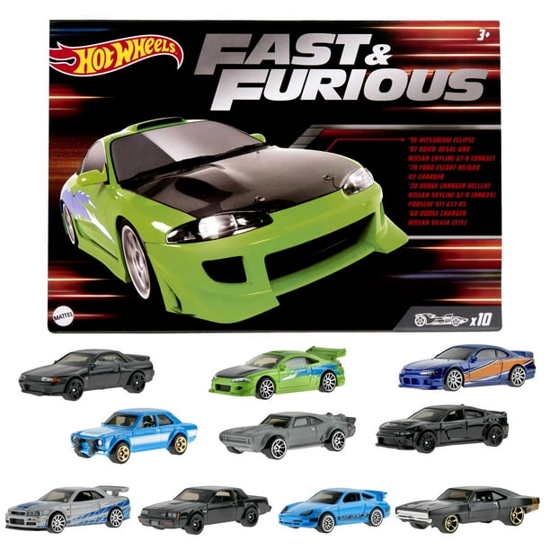 Hot Wheels Fast & Furious 10台セット Hot Wheels Fast & Furious 10-Car Set for Indoor Playground