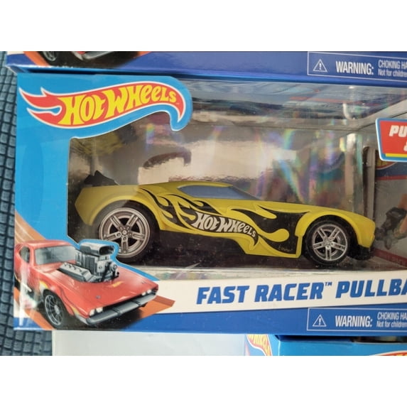 Hot Wheels Fast Racer Pullback - Black/Yellow Fast Fish