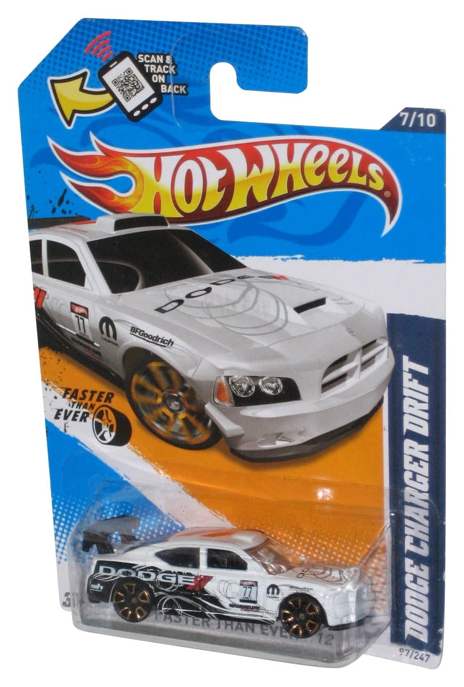 Hot Wheels Faster Than Ever '12 White Dodge Charger Drift Toy Car