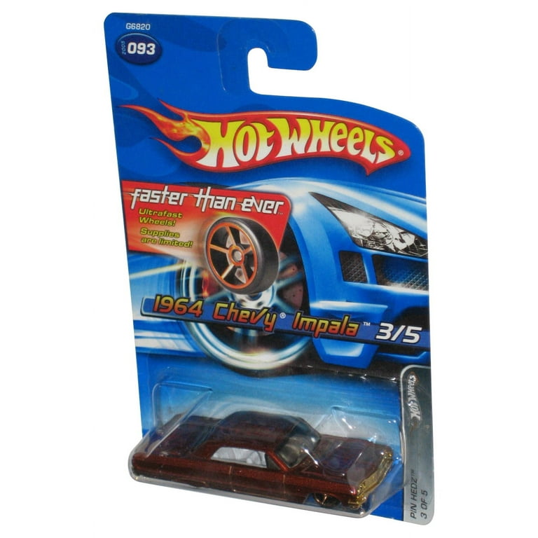Hot Wheels Faster Than Ever 3/5 (2005) Red 1964 Chevy Impala Toy