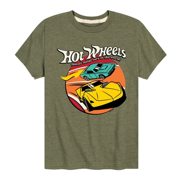Hot Wheels -  Fastest Metal Cars - Kids Toddler And Youth Short Sleeve Tee