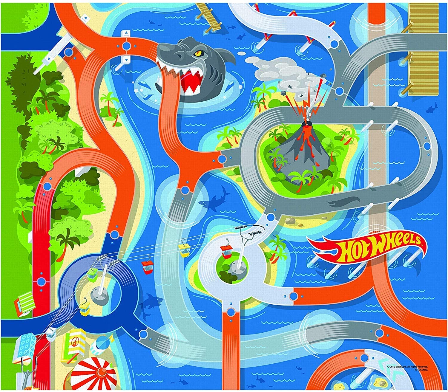 Hot Wheels Felt On The Go Mega Playmat