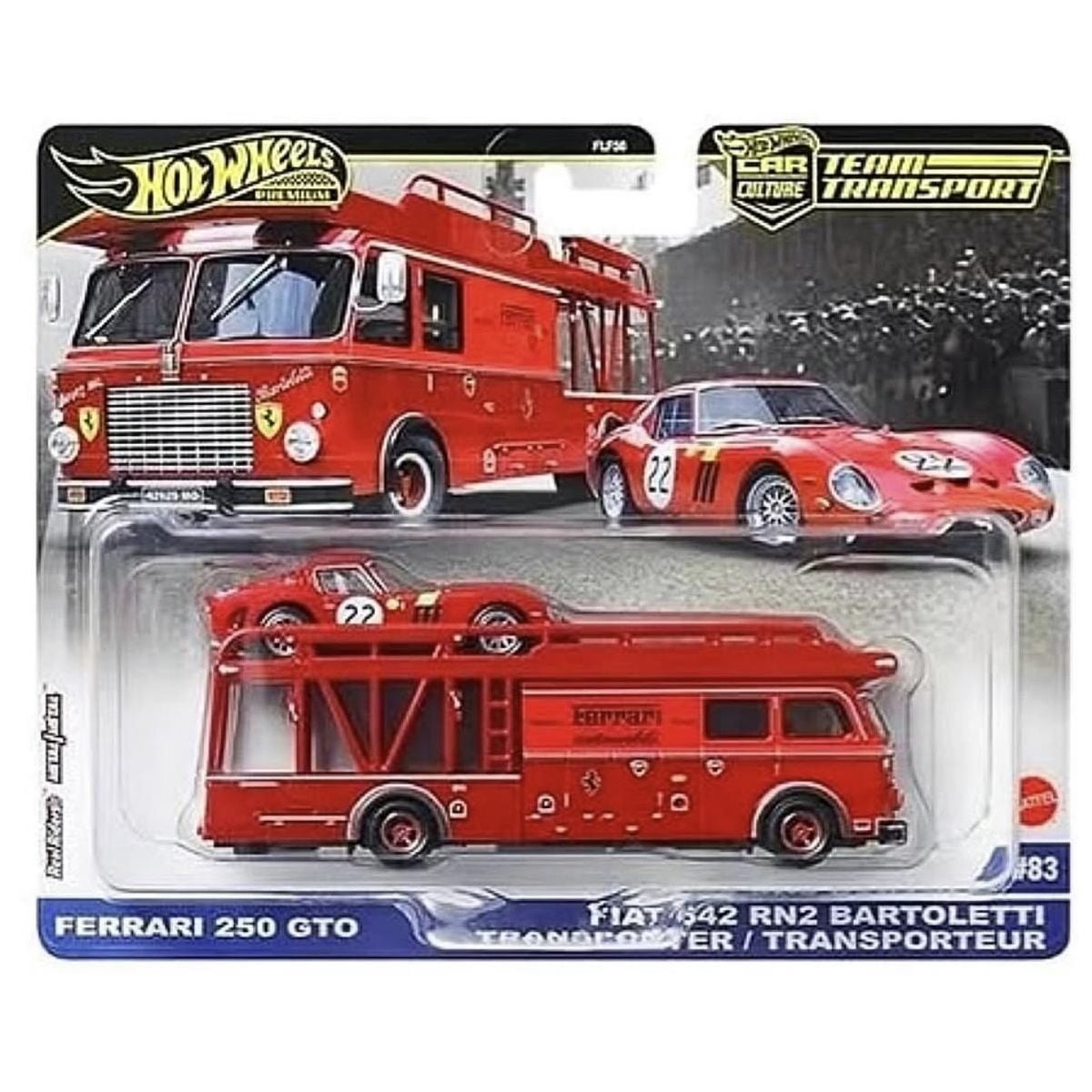Hot Wheels Ferrari 250 GTO & Fiat 642 RN2 Bartoletti Transporter