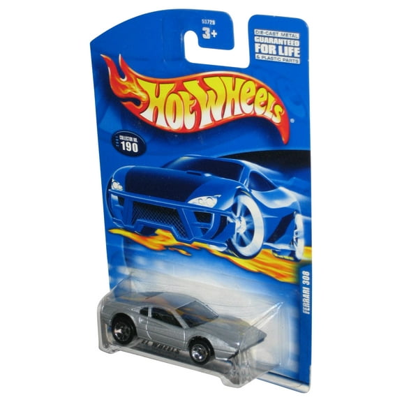 Hot Wheels Ferrari 308 (2001) Mattel Silver Collector Toy Car #190