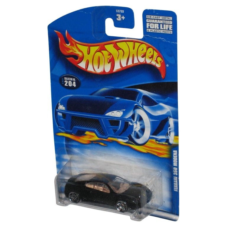 Hot Wheels Ferrari 360 Modena (2001) Black Die-Cast Toy Car #204