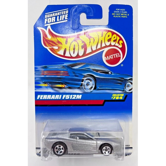 Hot Wheels Ferrari F512M Silver 5-spoke 784