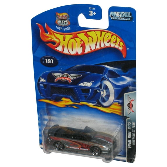 Hot Wheels Final Run 3/12 (2003) Mustang GT 1996 Metal Silver Toy Car #197