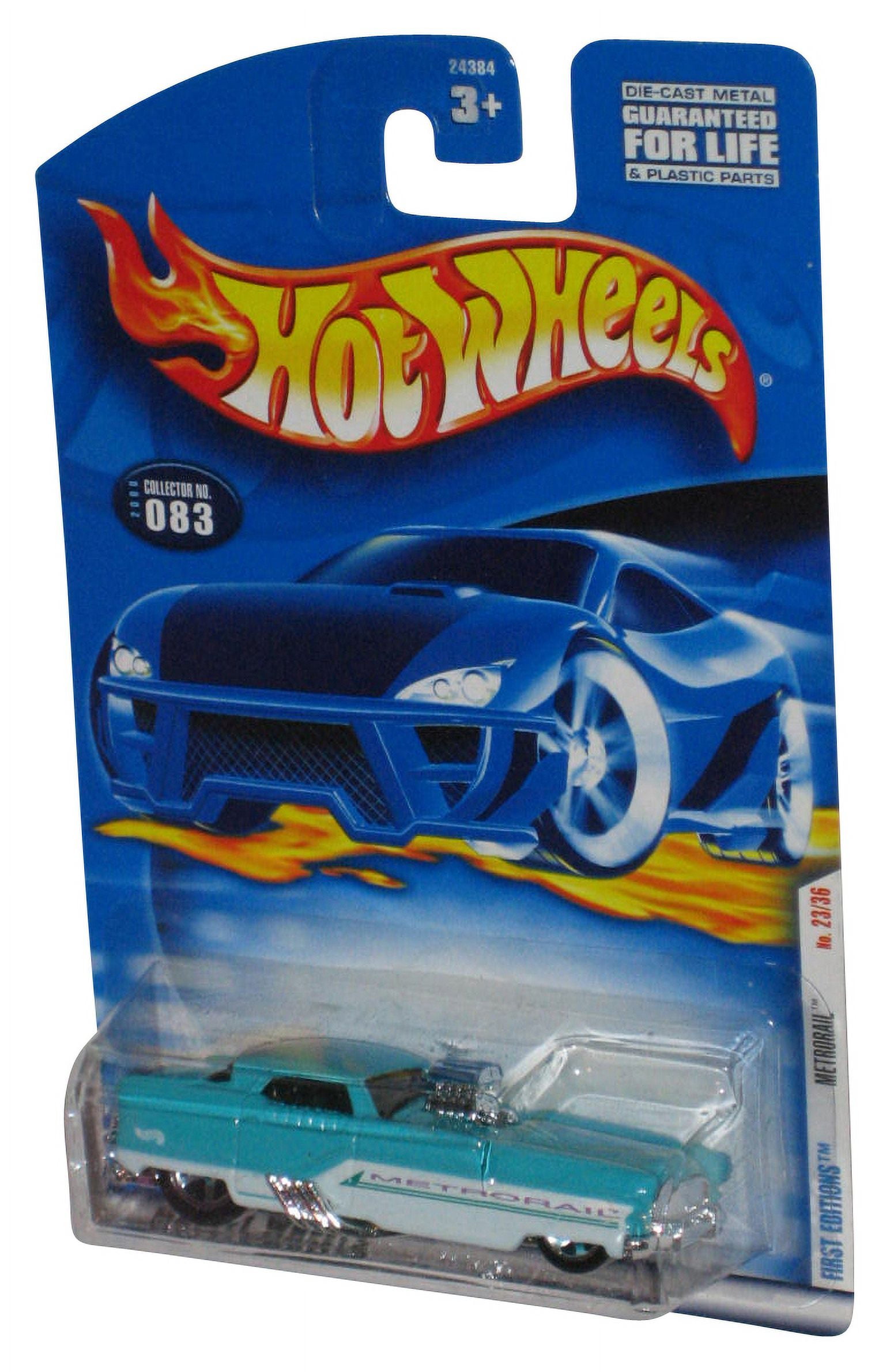 Hot Wheels First Editions Metrorail (2000) Blue Die-Cast Toy Car