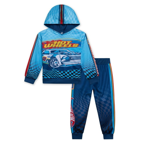 Hot Wheels Fleece Pullover Hoodie and Jogger Pants Outfit Set Toddler to Big Kid