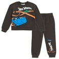 thumbnail image 1 of Hot Wheels Fleece Pullover Sweatshirt and Jogger Pants Outfit Set Toddler to Big Kid, 1 of 4