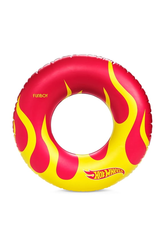 ™ + Float Life by Funboy Double-Sided Checkered & Flame Inflatable Tube, 34’’Diameter