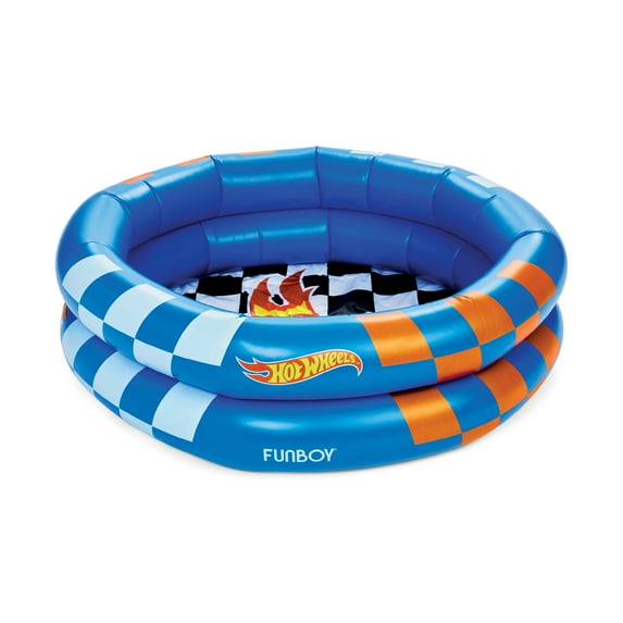 Hot Wheels™ + Float Life by Funboy Inflatable Round 2-Ring Pool, 48" Diameter, Children Ages 6+