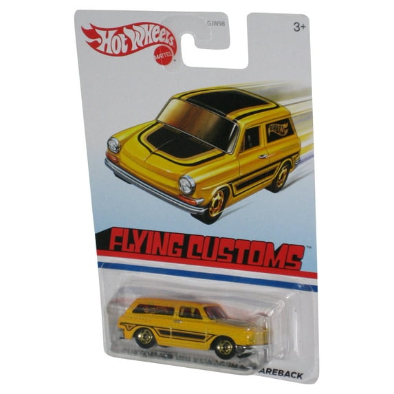 Hot Wheels Flying Customs (2019) Yellow '69 Volkswagen Squareback Toy Car