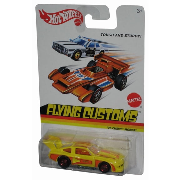 Hot Wheels Flying Customs '76 Chevy Monza (2012) Yellow Toy Car
