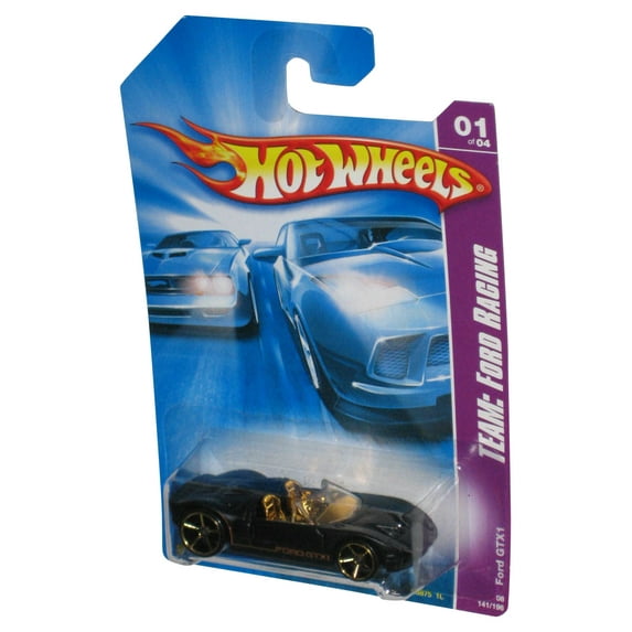 Hot Wheels Ford Racing 01/04 (2007) Black Ford GTX1 Toy Car 141/172