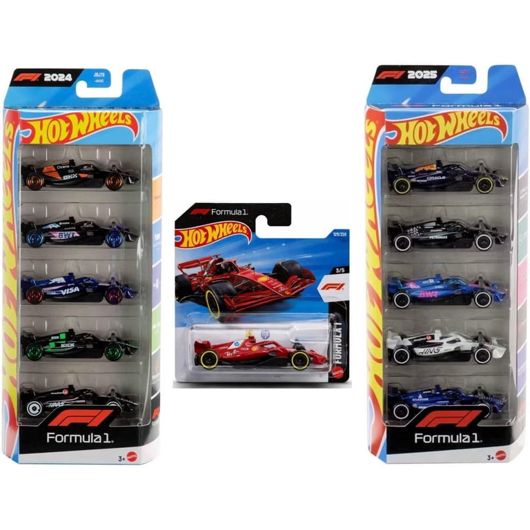 Hot Wheels Formula 1 Die-Cast Cars, Bundle of F1 2024 & 2025 Teams