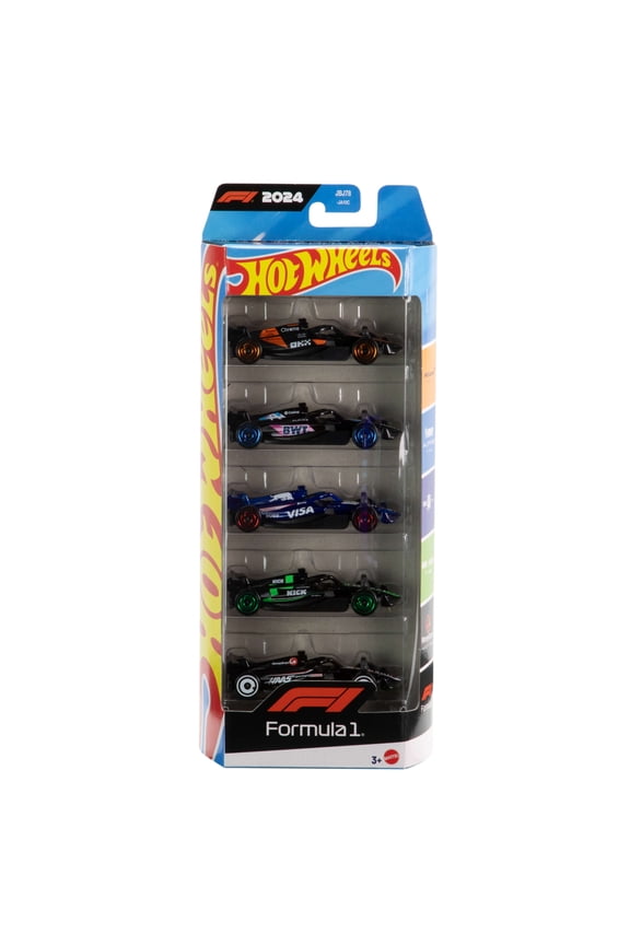 5-Pack Race Team, Set of 5 Formula 1-Themed 1:64 Scale Die-Cast Toy Cars