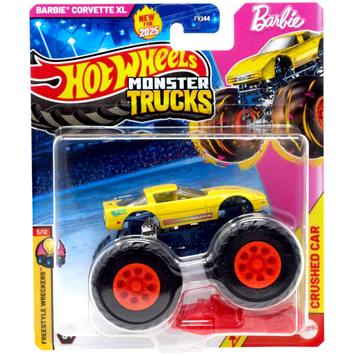Hot Wheels Freestyle Wreckers Barbie Corvette XL Diecast Car