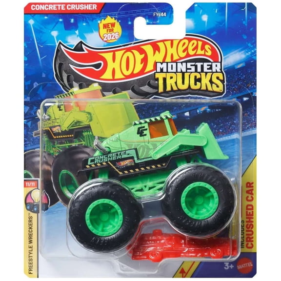 Hot Wheels Freestyle Wreckers Concrete Crusher Diecast Car [Green]