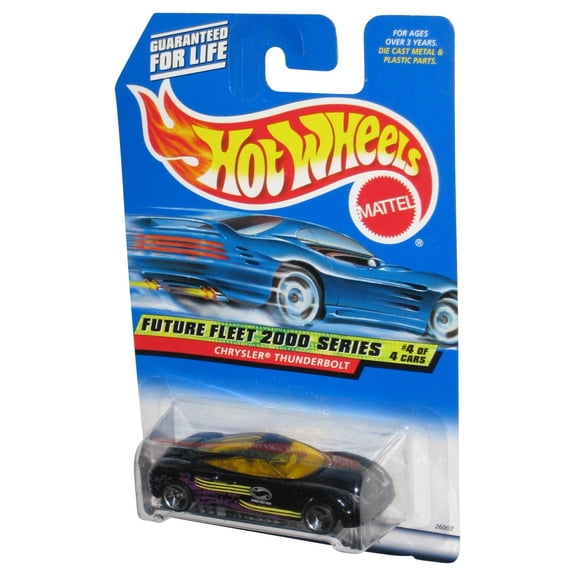 Hot Wheels Future Fleet 2000 Black Chrysler Thunderbolt Toy Car #004
