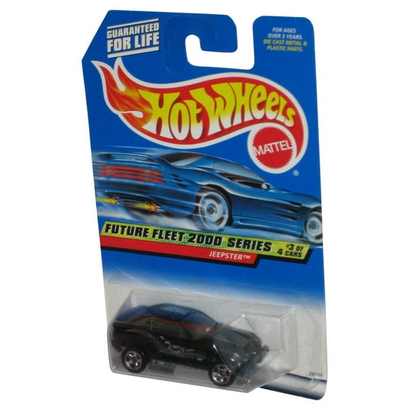 Hot Wheels Future Fleet 2000 Series Jeepster Black Toy Car 3/4