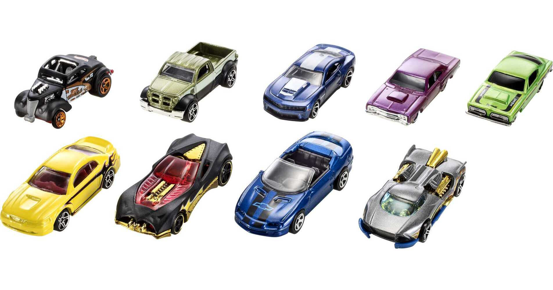Hot Wheels Gift Set of 9 Toy Cars or Trucks in 1:64 Scale (Styles May Vary) - image 1 of 7
